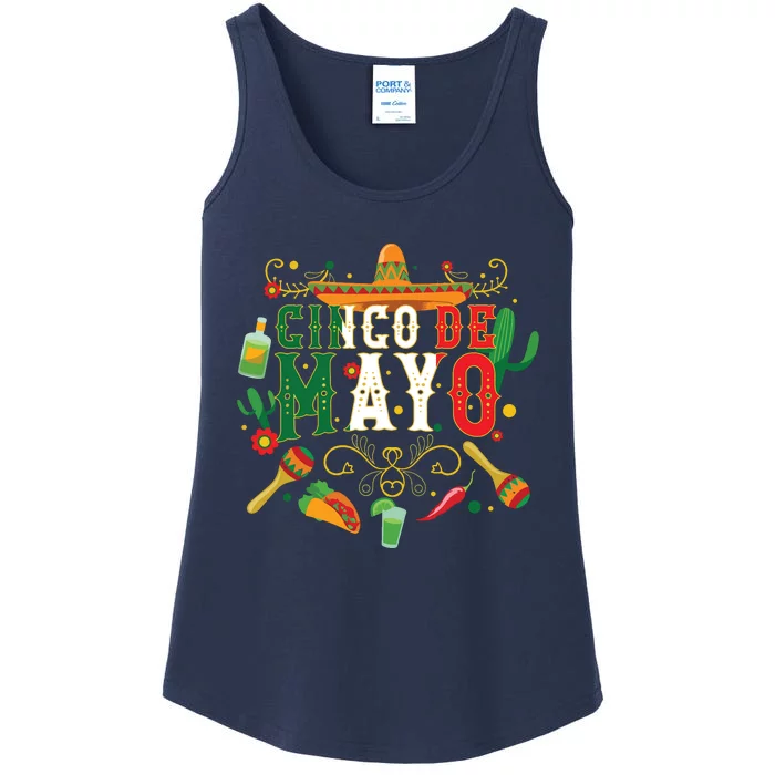 Cinco De Mayo Shirts Mexican Fiesta 5 De Mayo Ladies Essential Tank