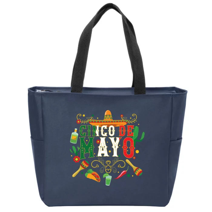 Cinco De Mayo Shirts Mexican Fiesta 5 De Mayo Zip Tote Bag