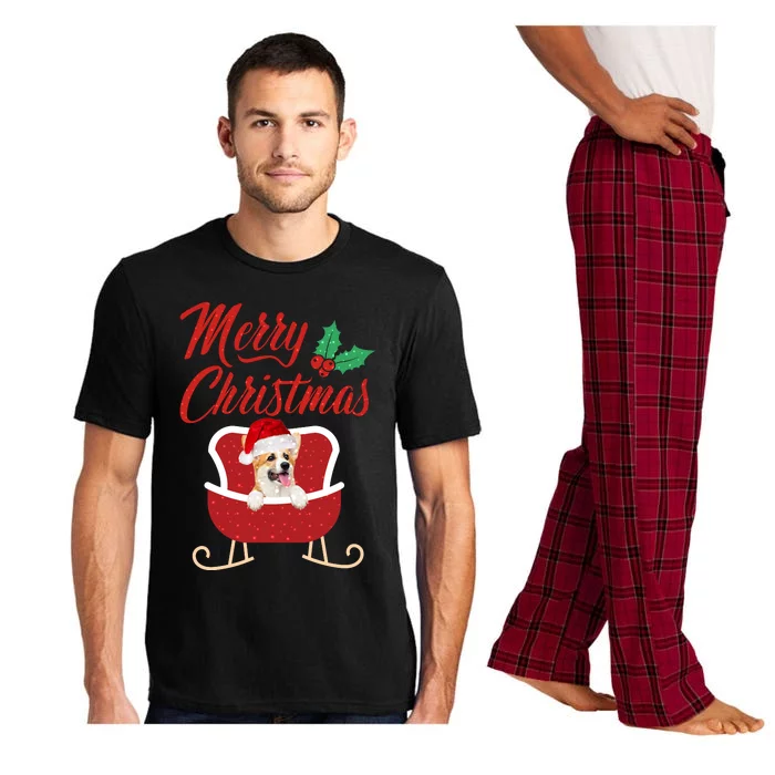 Corgi Dog Merry Christmas Design For The Holiday Season! Pajama Set