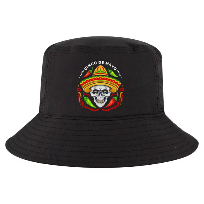 Cinco De Mayo Hot Chili Peppers Skull Cool Comfort Performance Bucket Hat