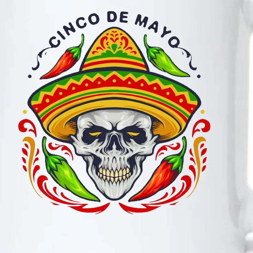 Cinco De Mayo Hot Chili Peppers Skull Black Color Changing Mug