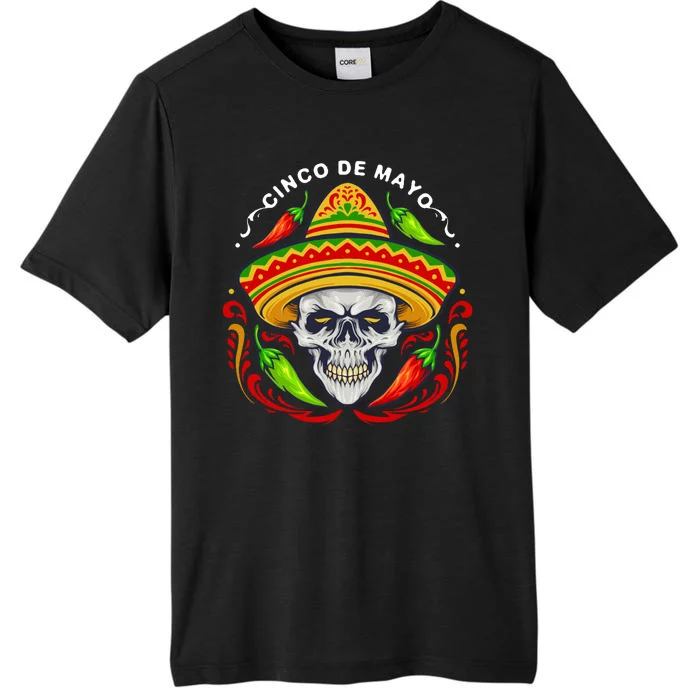 Cinco De Mayo Hot Chili Peppers Skull ChromaSoft Performance T-Shirt