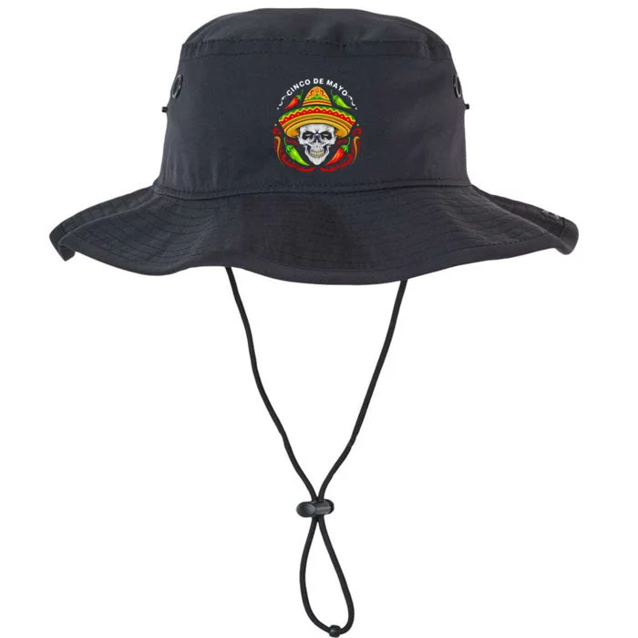 Cinco De Mayo Hot Chili Peppers Skull Legacy Cool Fit Booney Bucket Hat