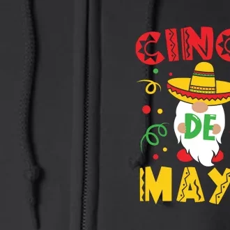 Cinco De Mayo Gnome Tacos Mexican Gift Men Women Kids Full Zip Hoodie