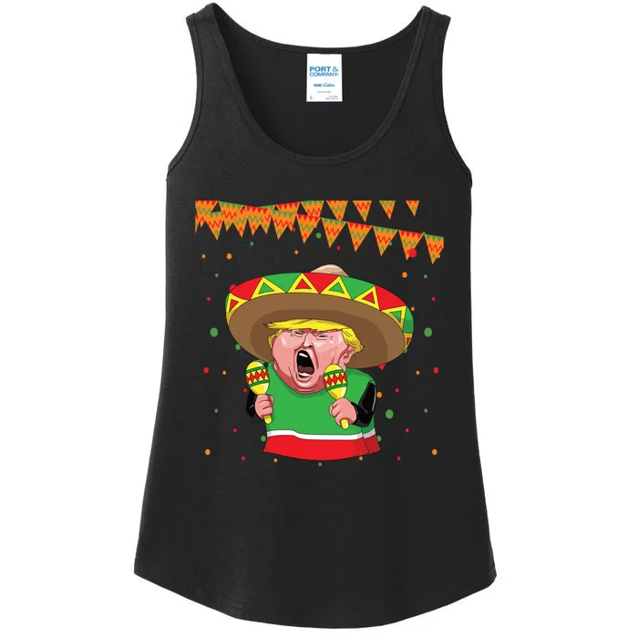 Cinco De Mayo Trump The Mexican Ladies Essential Tank