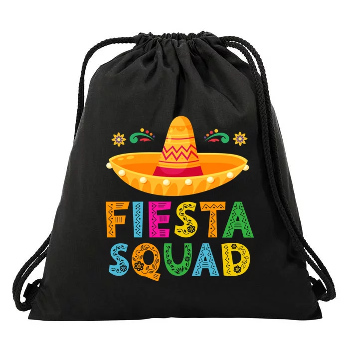 Cinco De Mayo Fiesta Squad Mexican Party Cinco De Mayo Party Drawstring Bag