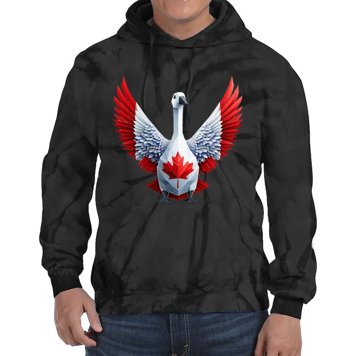 Canada Day Maple Leaf Bird Tie Dye Hoodie