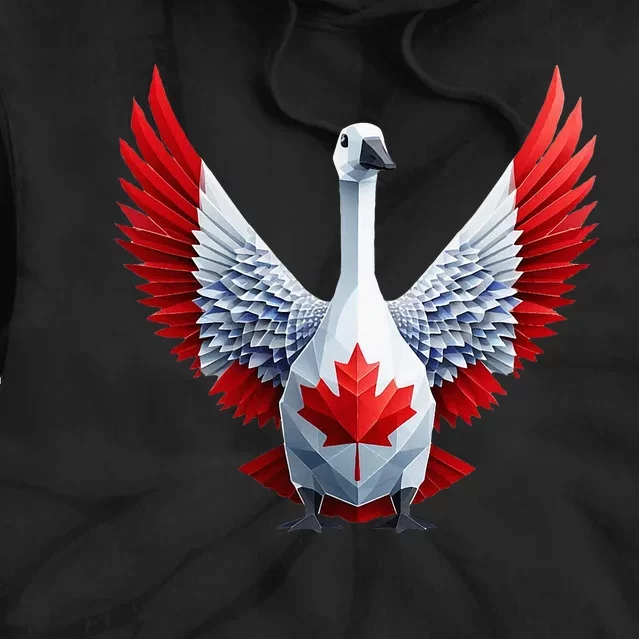 Canada Day Maple Leaf Bird Tie Dye Hoodie