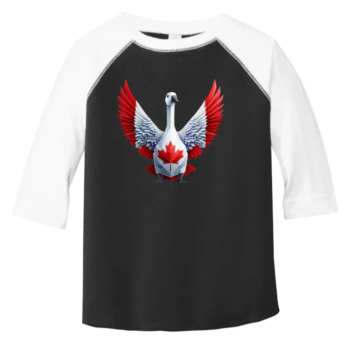 Canada Day Maple Leaf Bird Toddler Fine Jersey T-Shirt