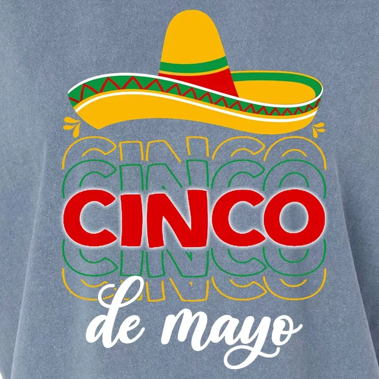 Cinco De Mayo Fiesta Retro Garment-Dyed Women's Muscle Tee