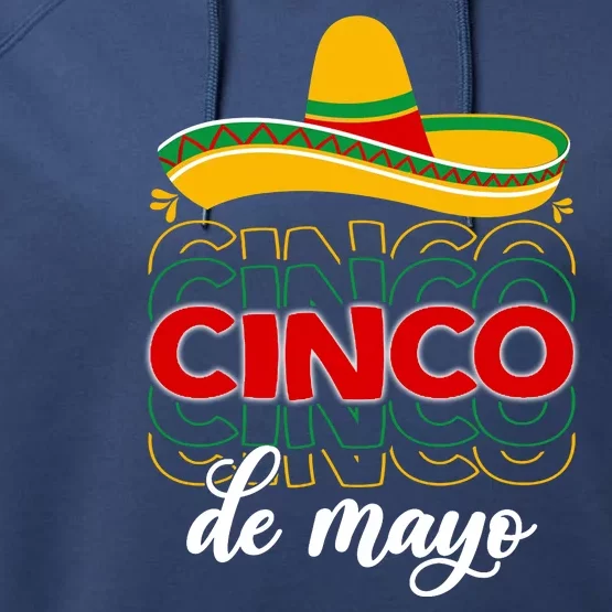 Cinco De Mayo Fiesta Retro Performance Fleece Hoodie