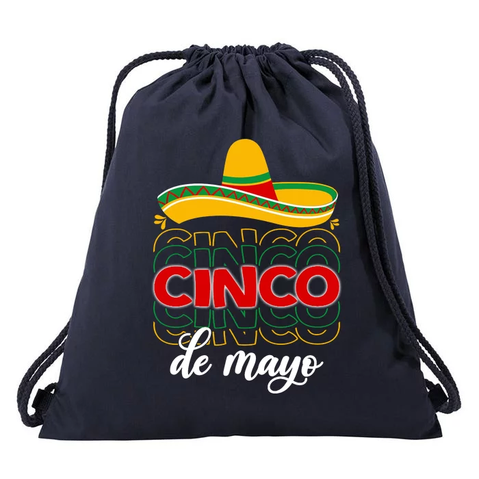 Cinco De Mayo Fiesta Retro Drawstring Bag