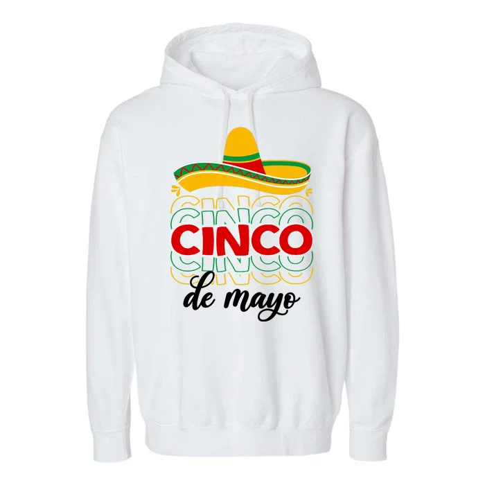 Cinco De Mayo Fiesta Retro Garment-Dyed Fleece Hoodie