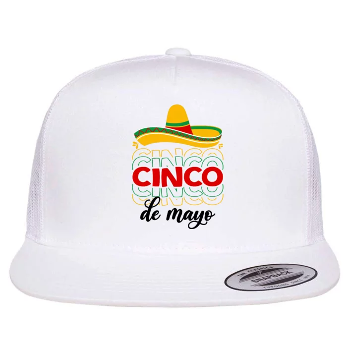 Cinco De Mayo Fiesta Retro Flat Bill Trucker Hat