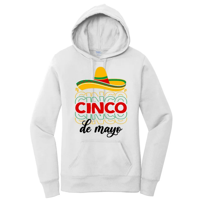 Cinco De Mayo Fiesta Retro Women's Pullover Hoodie