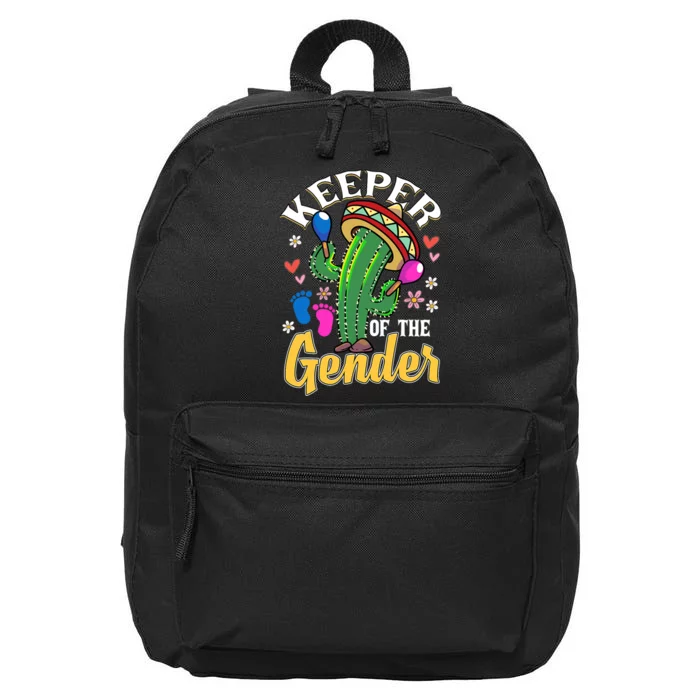 Cinco De Mayo Baby Shower Gender Reveal Keeper Of The Gender 16 in Basic Backpack