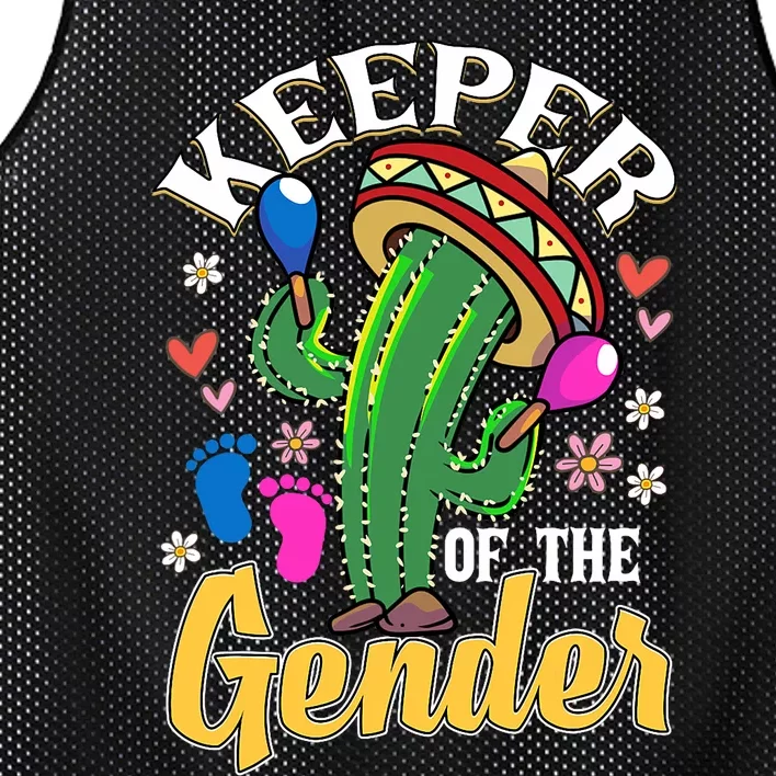 Cinco De Mayo Baby Shower Gender Reveal Keeper Of The Gender Mesh Reversible Basketball Jersey Tank