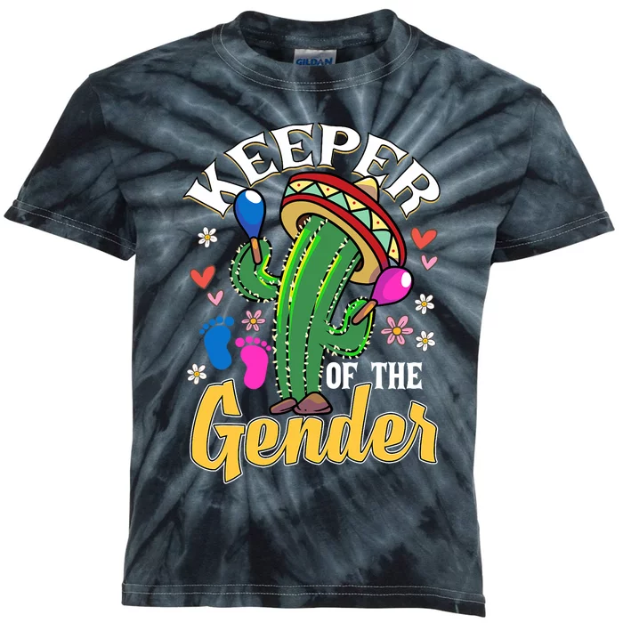 Cinco De Mayo Baby Shower Gender Reveal Keeper Of The Gender Kids Tie-Dye T-Shirt