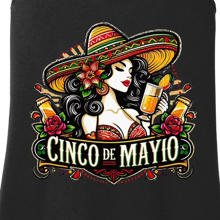 Cinco De Mayo Lets Fiesta Squad 5 De Mayo Mexican 2024 Ladies Essential Tank