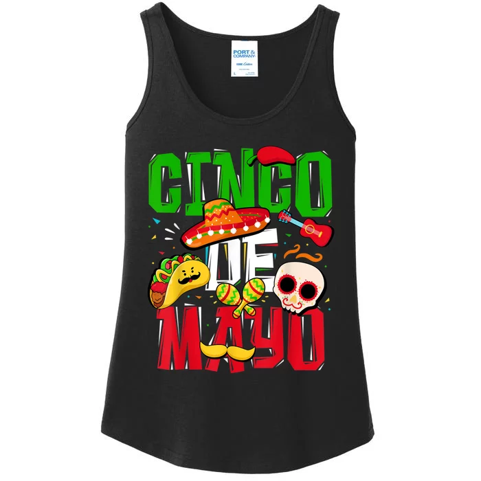 Cinco De Mayo Mexican Fiesta 5 De Mayo Ladies Essential Tank