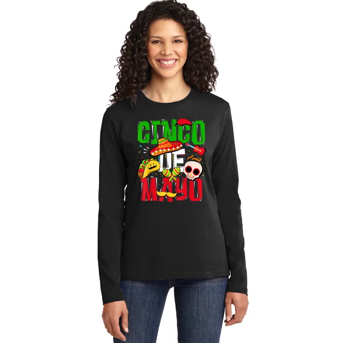 Cinco De Mayo Mexican Fiesta 5 De Mayo Ladies Long Sleeve Shirt