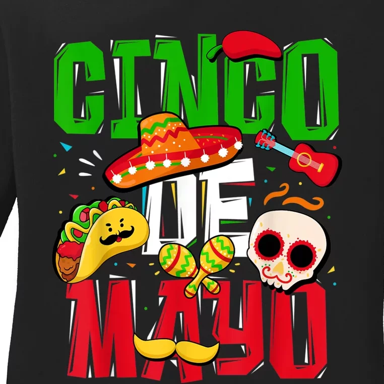 Cinco De Mayo Mexican Fiesta 5 De Mayo Ladies Long Sleeve Shirt