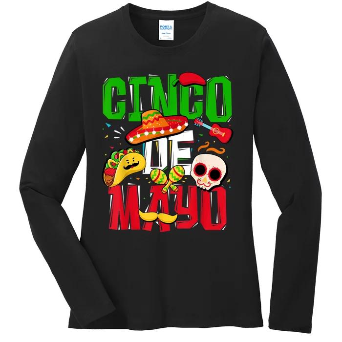 Cinco De Mayo Mexican Fiesta 5 De Mayo Ladies Long Sleeve Shirt