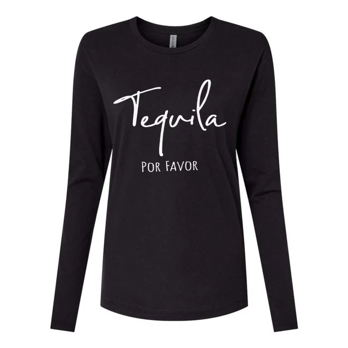 Cinco De Mayo, Funny Tequila Por Favor, Mexican Fiesta Womens Cotton Relaxed Long Sleeve T-Shirt