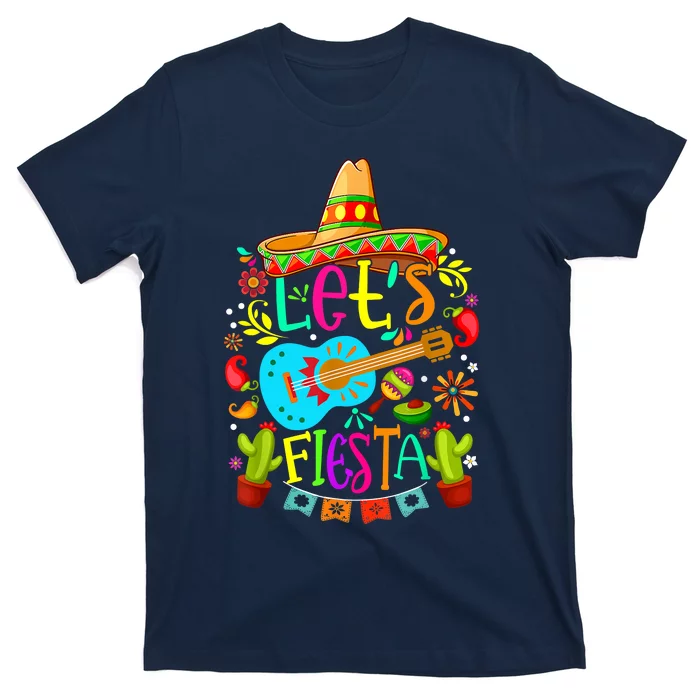 Cinco De Mayo Mexican Guitar Cactus T-Shirt