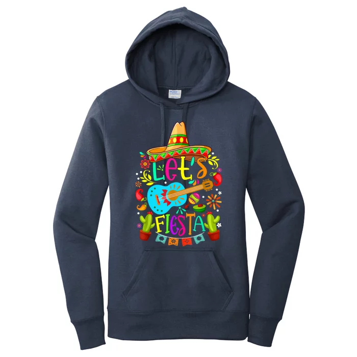 Cinco De Mayo Mexican Guitar Cactus Women's Pullover Hoodie