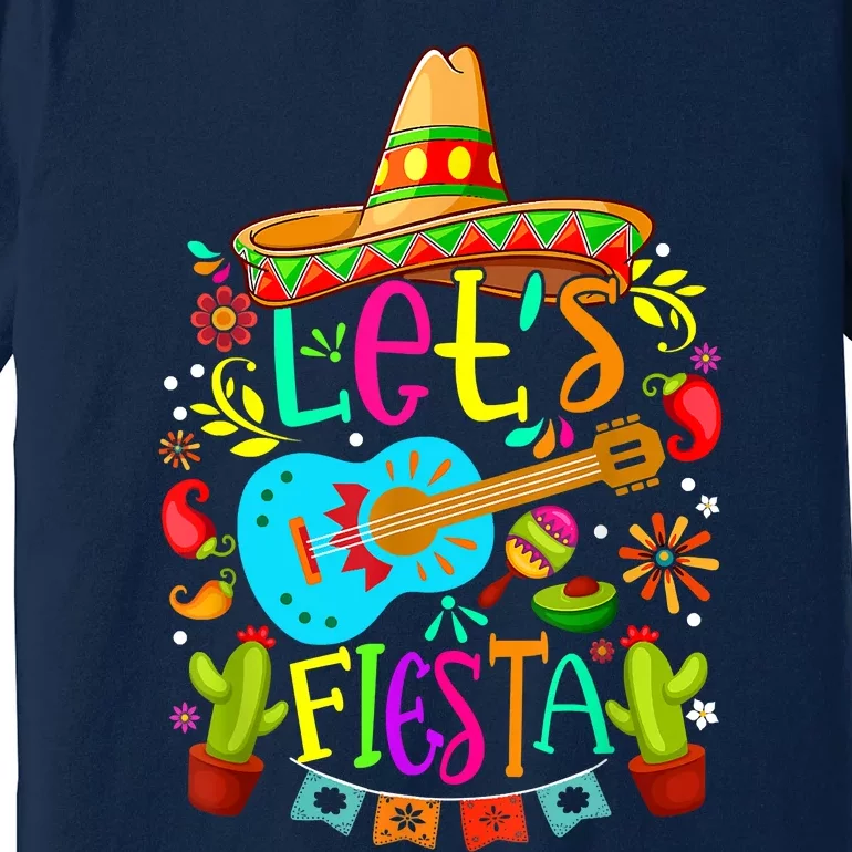 Cinco De Mayo Mexican Guitar Cactus Premium T-Shirt