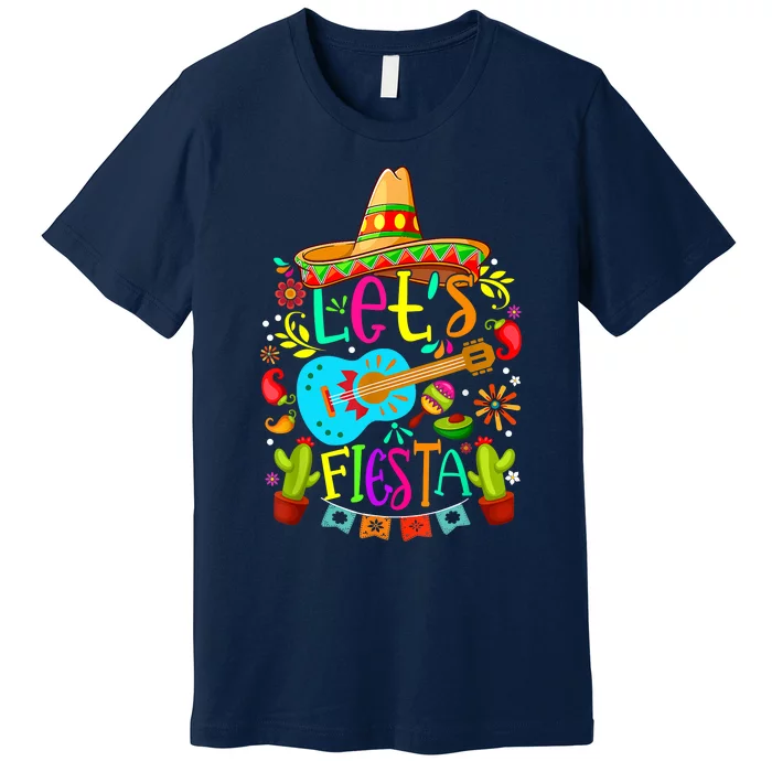 Cinco De Mayo Mexican Guitar Cactus Premium T-Shirt