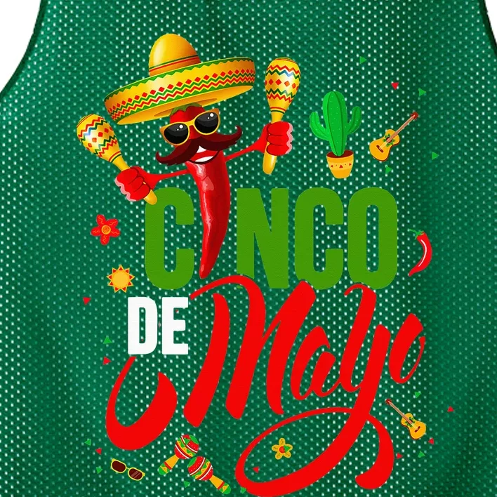 Cinco De Mayo Mexican Fiesta 5 De Mayo Mesh Reversible Basketball Jersey Tank