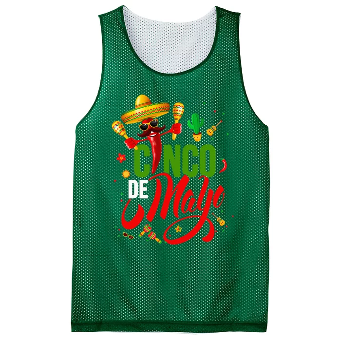 Cinco De Mayo Mexican Fiesta 5 De Mayo Mesh Reversible Basketball Jersey Tank