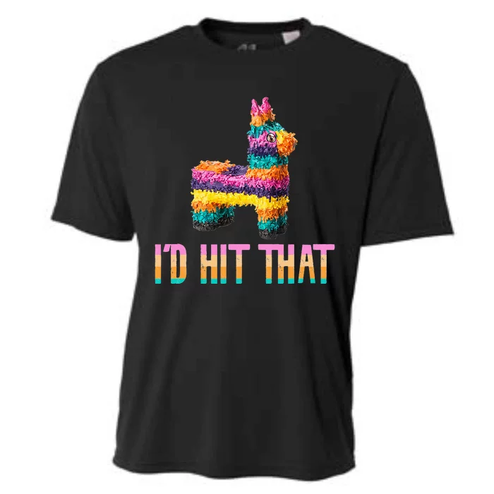 Cinco de Mayo Funny Pinata I'D HIT THAT Cooling Performance Crew T-Shirt