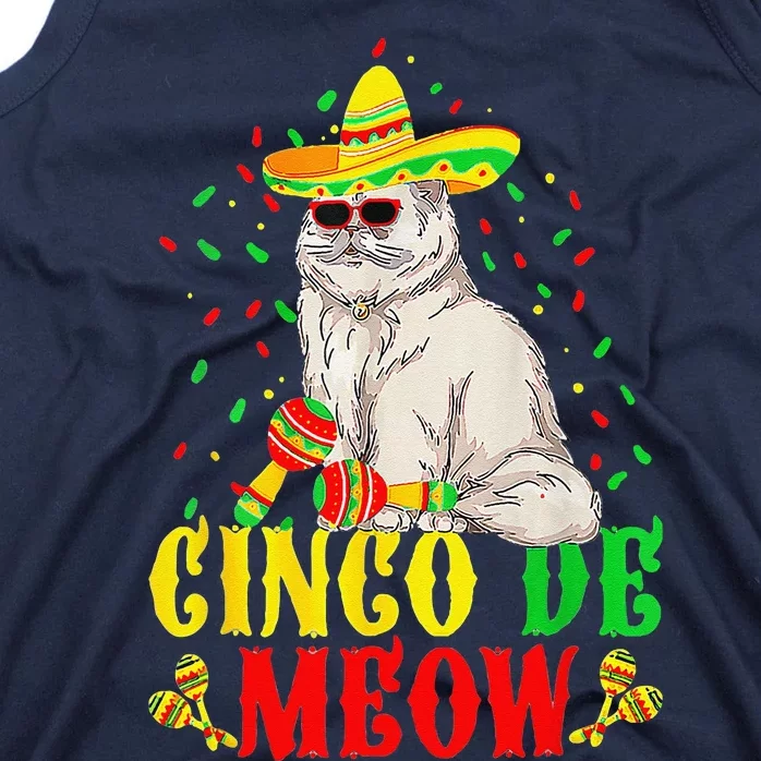 Cinco De Meow Cute Cinco De Mayo Cat Sombrero Mexican Fiesta Tank Top