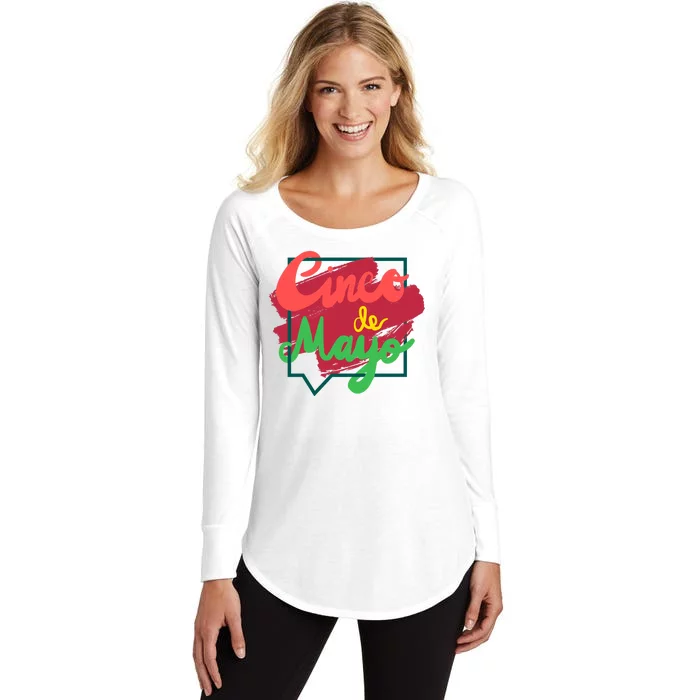 Cinco De Mayo Text Celebration Women's Perfect Tri Tunic Long Sleeve Shirt