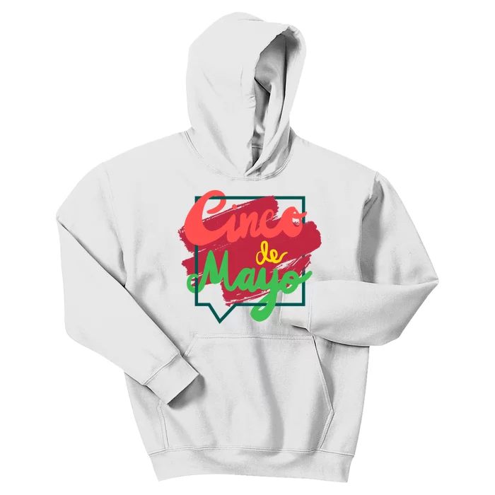 Cinco De Mayo Text Celebration Kids Hoodie