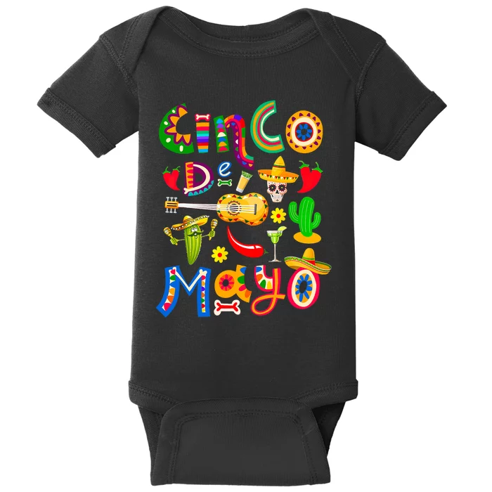 Cinco De Mayo Mexican Fiesta 5 De Mayo Baby Bodysuit