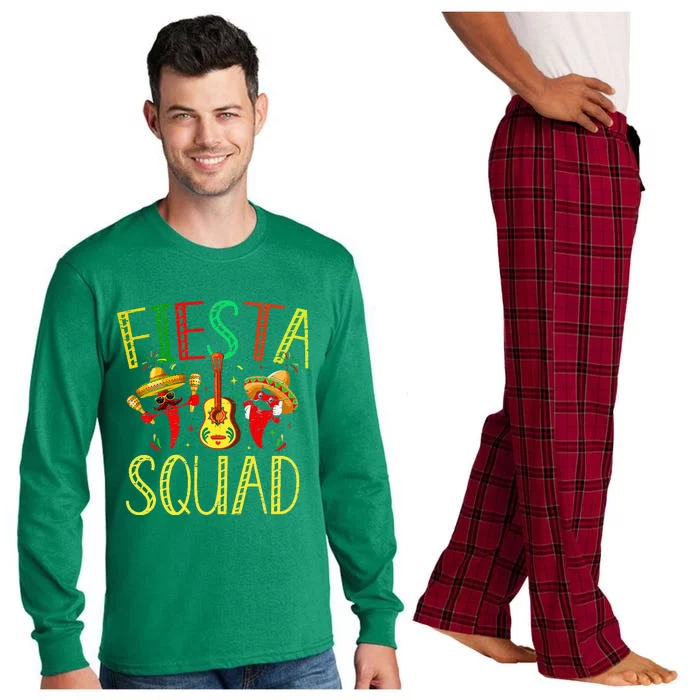 Cinco De Mayo Guacamole Fiesta Squad Mexican American Long Sleeve Pajama Set