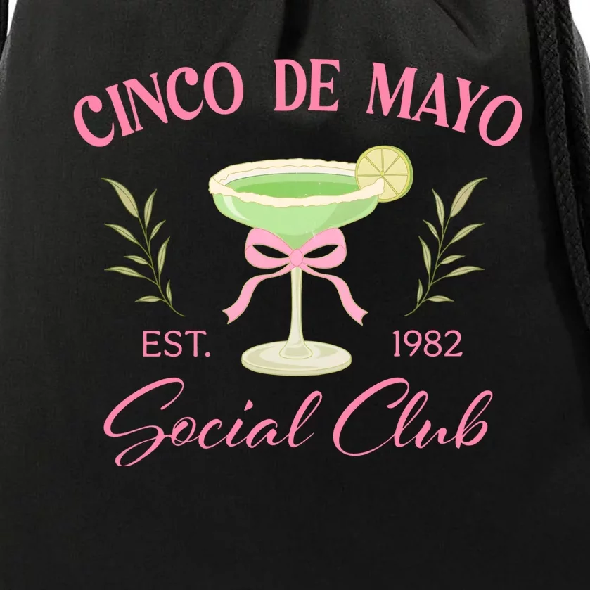 Cinco De Mayo Social Club Est 1982 Drawstring Bag