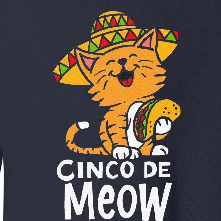 Cinco De Meow Cute Cinco De Mayo Sombrero Taco Cat Costume Toddler Sweatshirt