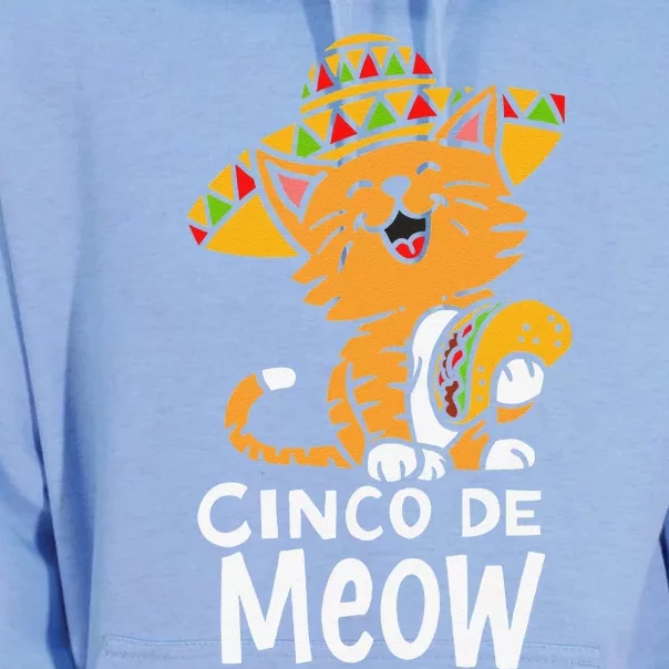 Cinco De Meow Cute Cinco De Mayo Sombrero Taco Cat Costume Unisex Surf Hoodie