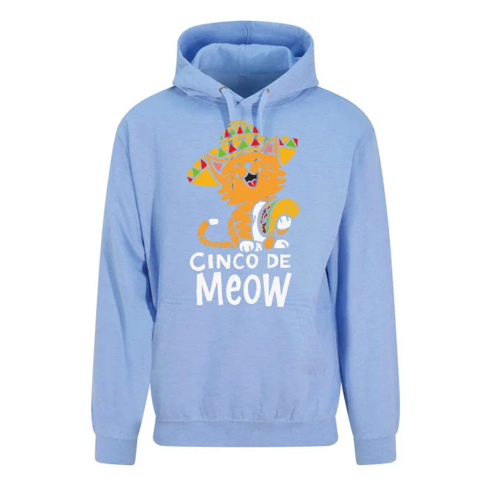 Cinco De Meow Cute Cinco De Mayo Sombrero Taco Cat Costume Unisex Surf Hoodie