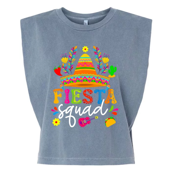 Cinco De Mayo Fiesta Squad Mexican Party Cinco De Mayo Party Garment-Dyed Women's Muscle Tee