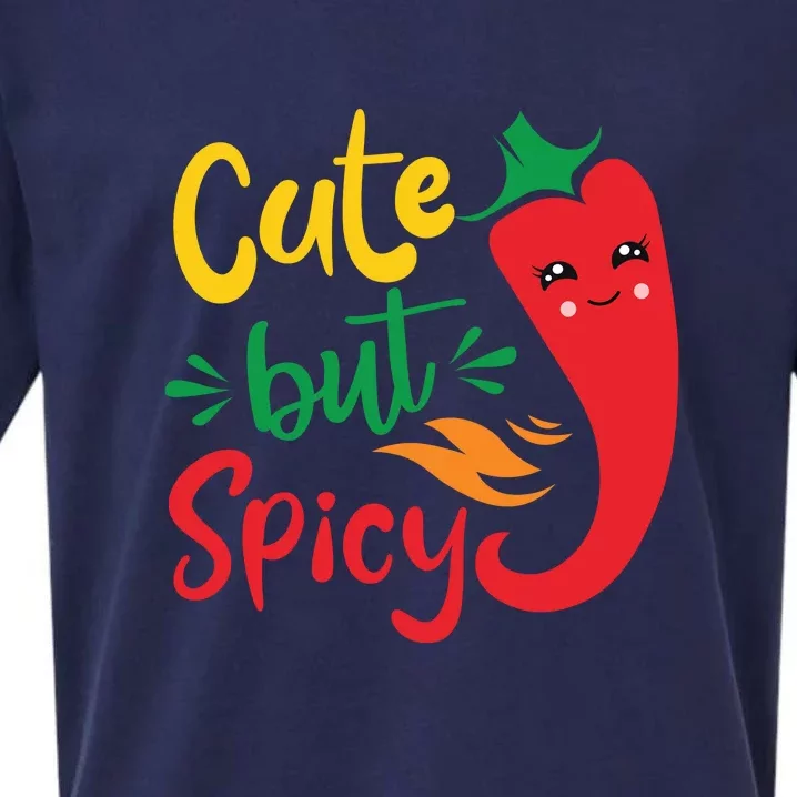 Cinco De Mayo Cute But Spicy Funny Hot Pepper Sueded Cloud Jersey T-Shirt