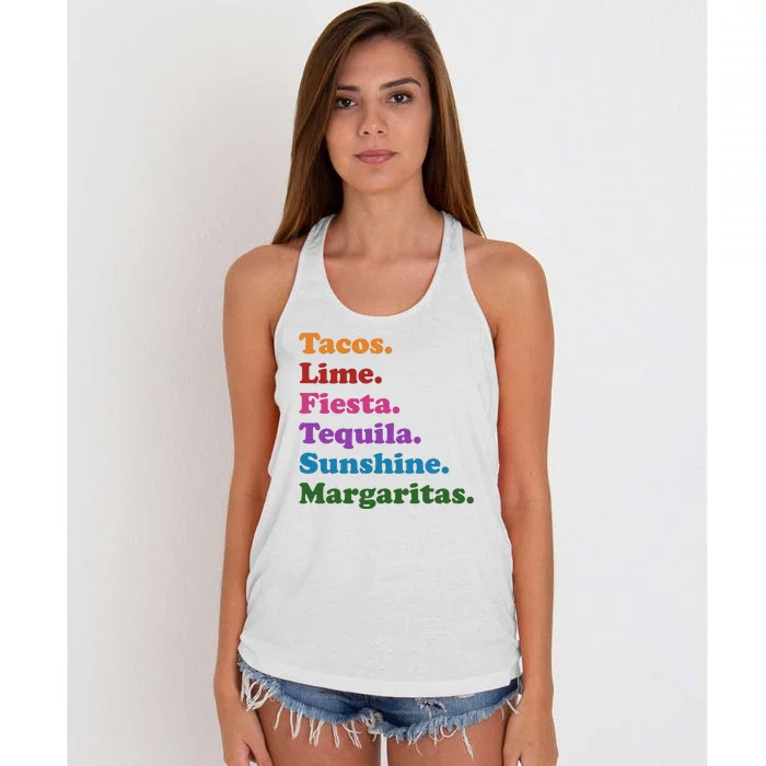 Cinco De Mayo Taco Fiesta Party Women's Knotted Racerback Tank