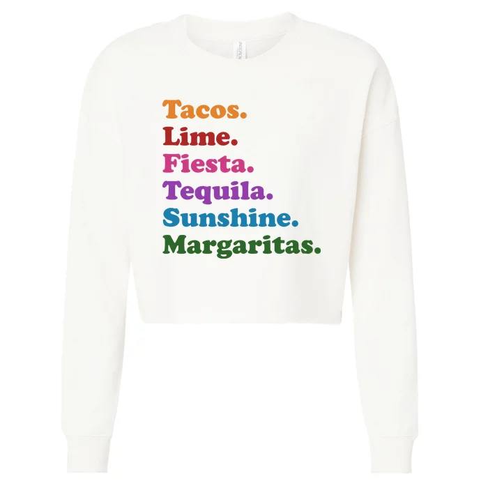 Cinco De Mayo Taco Fiesta Party Cropped Pullover Crew