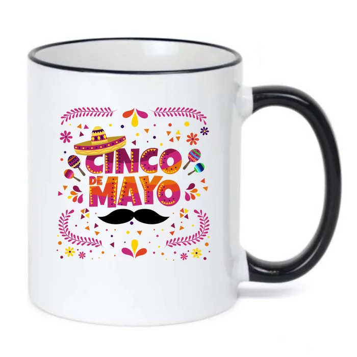 Cinco De Mayo Fiesta Mustache Black Color Changing Mug