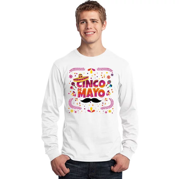 Cinco De Mayo Fiesta Mustache Tall Long Sleeve T-Shirt